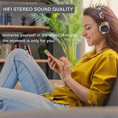 Headphone Bluetooth 5.1 Bass Wireless Headphone Built-in HD Mic Sports Game Headset for PS4 PS5 PC TV Phone