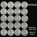 60PCS US Statue of Liberty Replica Coin Collection Set (1816-1918) – Silver, Antique & Gold Eagle Commemorative Coins