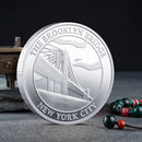 US Statue of Liberty Souvenir New York City The Brooklyn Bridge Pattern en Coin