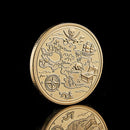pirate coin, shakespeare 2 pound coin, gold pirate coins, pirates of the caribbean coin, pirate doubloons, gold treasure coins, skull 2 pound coin, 2 pound coin with skull,