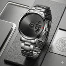 Luxury Black Stainless Steel Men’s Quartz Watch – Elegant Business Fashion Wristwatch for Men