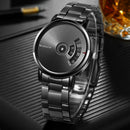Luxury Black Stainless Steel Men’s Quartz Watch – Elegant Business Fashion Wristwatch for Men