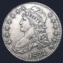 50 Cents Dollar - USA - 1824 Capped Bust Half Dollar Coin