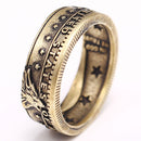 star ring, sun and moon ring, sun moon ring, ring with stars, star ear rings, star of africa diamond, star of sapphire, ring of star, sun & moon ring, wolf ring,