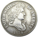 1859 Coin,  French Head Coin, Half Dollar Coin, Patterns Silver, half dollar coin, walking liberty half dollar, 1964 kennedy half dollar, kennedy half dollar, half dollar, walking liberty, walking liberty dollar, standing liberty half dollar, jfk half dollar, walking half dollar, walking liberty halves, 1964 kennedy half,