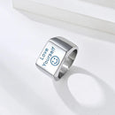 Steel Titanium Ring, Fluorescent Ring, LOVE Ring, YOURSELF Ring, Smile Ring, Face Ring, Vintage Ring, Hip Hop Ring, cartier love ring, cartier ring love ring, cartier the love ring, vintage ring,