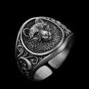 Wolf Ring, mens wolf ring, silver lion ring, wolf mens ring, mens rings wolf, wolf ear rings, wolf and badger rings,